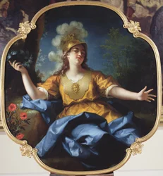 Porträt einer Frau als Minerva, 1730
